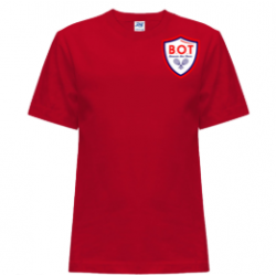 T-SHIRT ROUGE ENFANT COTON BOT